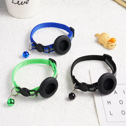 Pet Smart Bluetooth With Bell Cute Reflective Dog Tracking Collar Footprint Address Bird Cat Pendant Night Anti T1K3