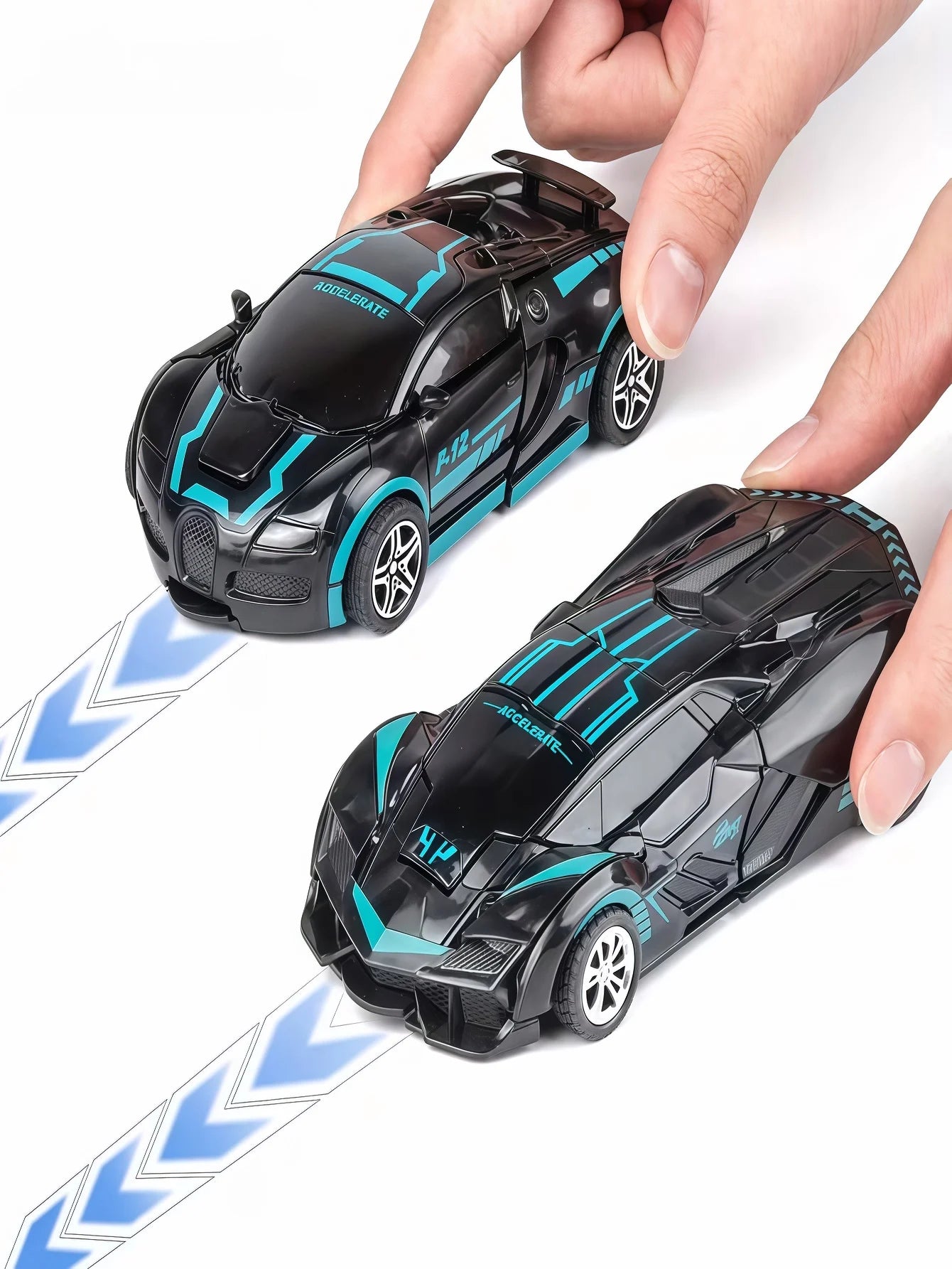 1PCS Transforming Toy for Kids, Suitable for Boys Ages 3-12 - Crash-Transforming Transformers Model Car Toy for Children