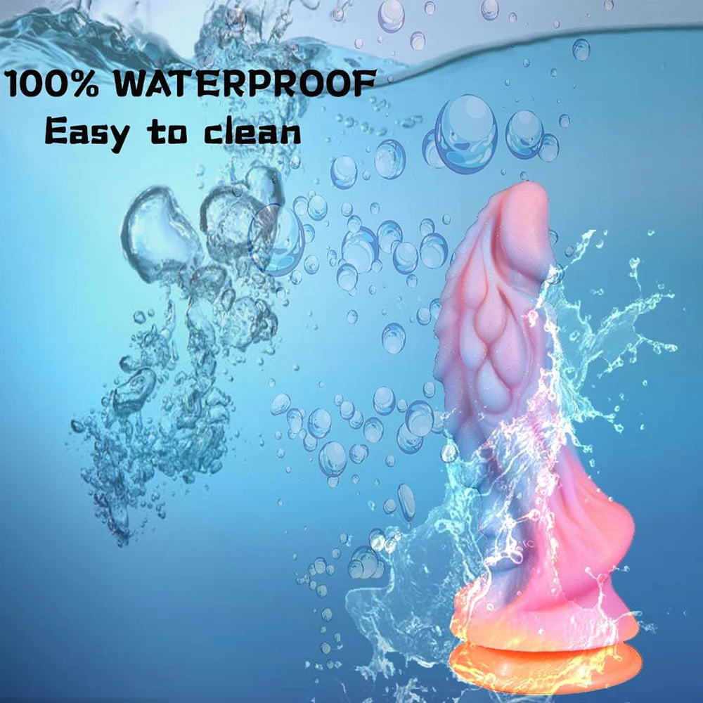 Realistic Monster Dildo Sex Toys Huge Anal Dildo with Strong Suction Cup for Hands-Off Play, Liquid Silicone Thick Dildos Adult
