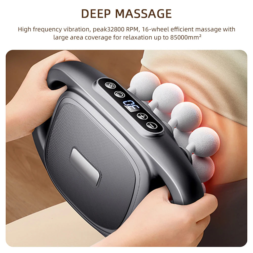 16-Head Fascia Gun High-Frequency Vibration Body Massager - Varixo