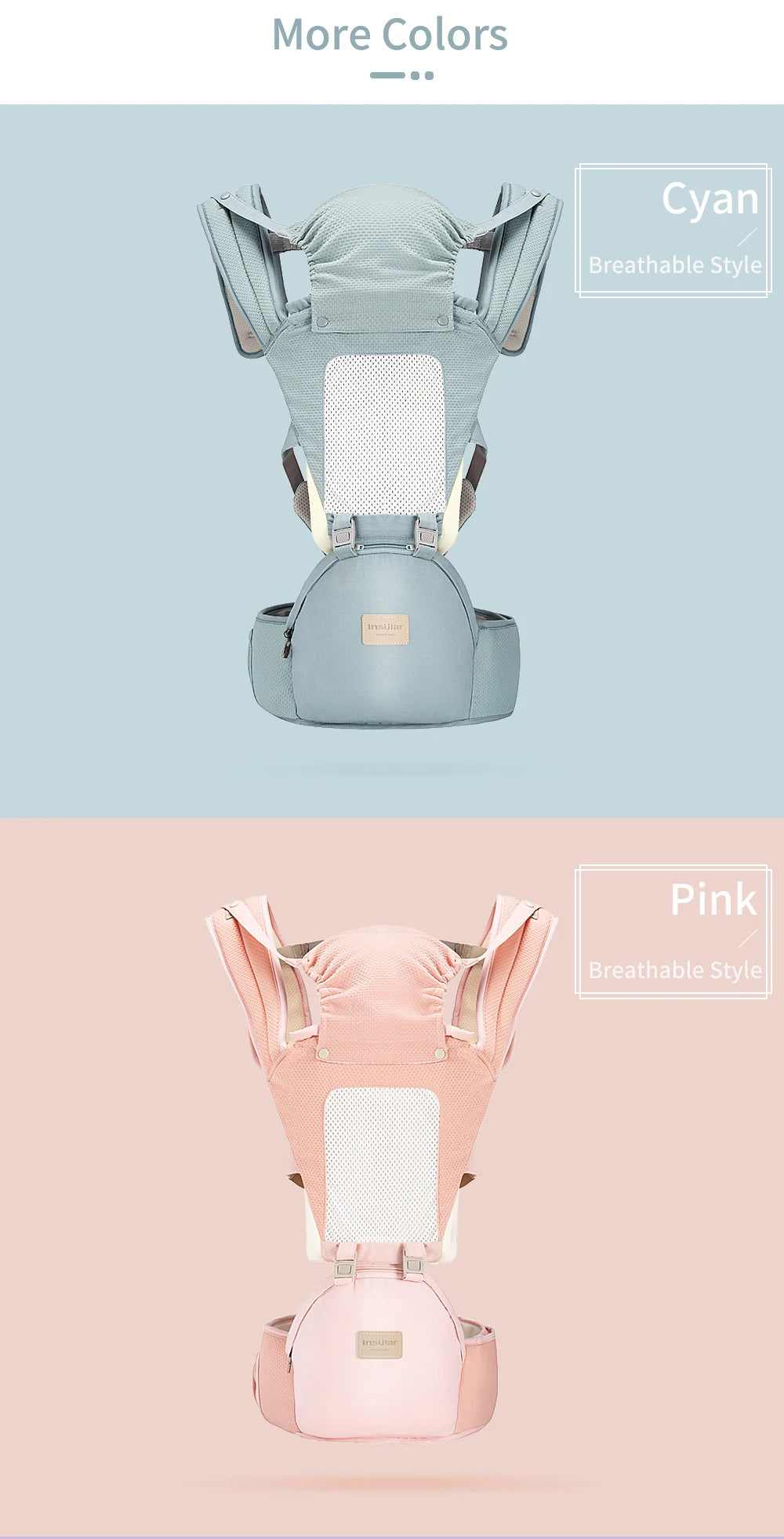Insular  Ergonomics Baby Carrier Sling Portable Child Backpacks Thickening Shoulders 360 Ergonomic Hoodie Kangaroo 0-36 Months