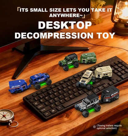 Hot Selling Mini 1:64 Remote Control Car Climbing With Trailer Off-road Vehicle Children's Toy Model Boy Birthday Gift