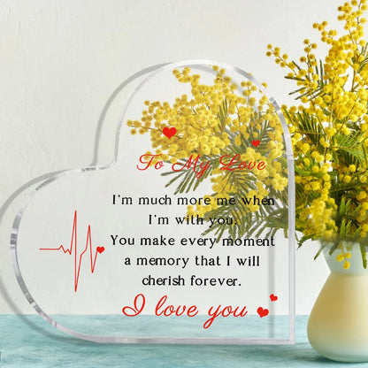 Gifts for Her/Him, Girlfriend Boyfriend Gifts - Engraved Acrylic Plaque , Anniversary Christmas Valentine's Day Birthday Gifts