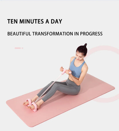Multi-Functional Four-Tube Pedal Tensioner Yoga Elastic Band Home Fitness Equipment Abdominal Strengthening Tension Rope