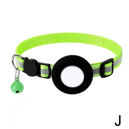 Pet Smart Bluetooth With Bell Cute Reflective Dog Tracking Collar Footprint Address Bird Cat Pendant Night Anti T1K3