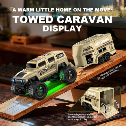 Hot Selling Mini 1:64 Remote Control Car Climbing With Trailer Off-road Vehicle Children's Toy Model Boy Birthday Gift