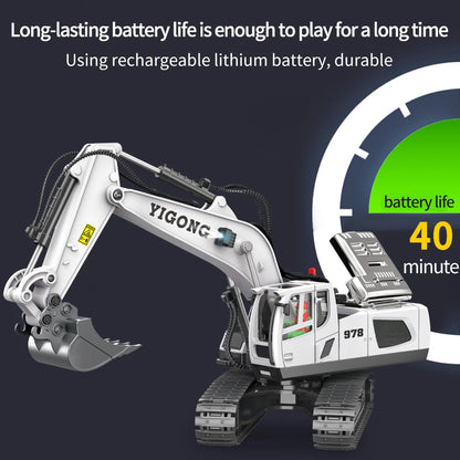 2.4G RC CARS RC Controlled Excavator Alloy Remote Control Vehicle Excavator Engineering Vehicle Dumper  Electric toys Gifts