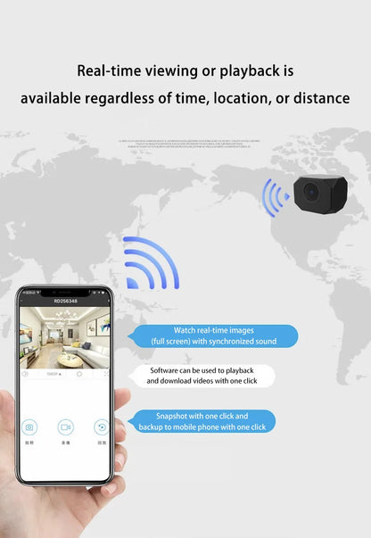 4K HD WiFi Mini Security Camera Wireless Smart Home Indoor Surveillance with APP Remote Monitoring Lightweight Portable Design