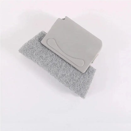 1pc 2 In 1 Groove Cleaning Tool Window Frame Door Groove Cleaning Brush Sliding Door Track Cleaning Tools Hand-held Crevice Clea