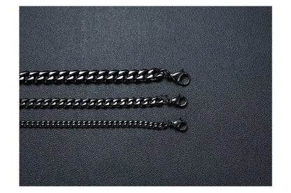 3-11MM Classic Cuban Chain Necklace for Men Women,Silver Black Gold Grey Color Stainless Steel Chains,Basic Punk Jewelry Gift