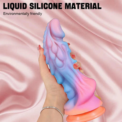 Realistic Monster Dildo Sex Toys Huge Anal Dildo with Strong Suction Cup for Hands-Off Play, Liquid Silicone Thick Dildos Adult