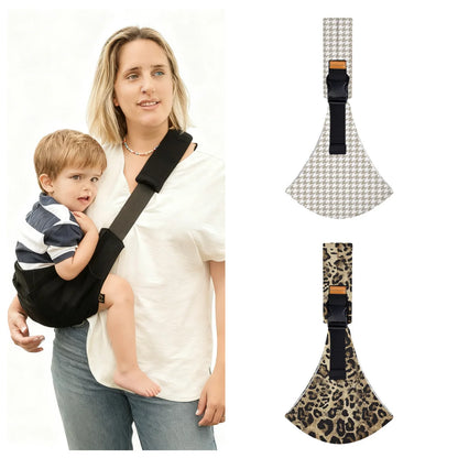 Baby Going Out Safety Carrier Simple Leopard Pattern Portable Front Hug Type Back Baby Out of the Baby Artifact Waist Stool