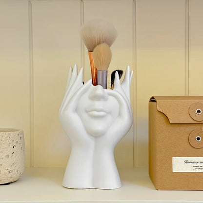 Makeup Organizer Is Lightweight, Portable, and Perfect for Desktop and Bathroom Use, Storing Brushes and Cosmetics