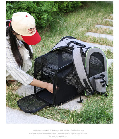 Cat Bag for Outdoor Use Portable and Expandable Pet Travel Bag Small Dog Cat Travel Backpack Pet Accessories