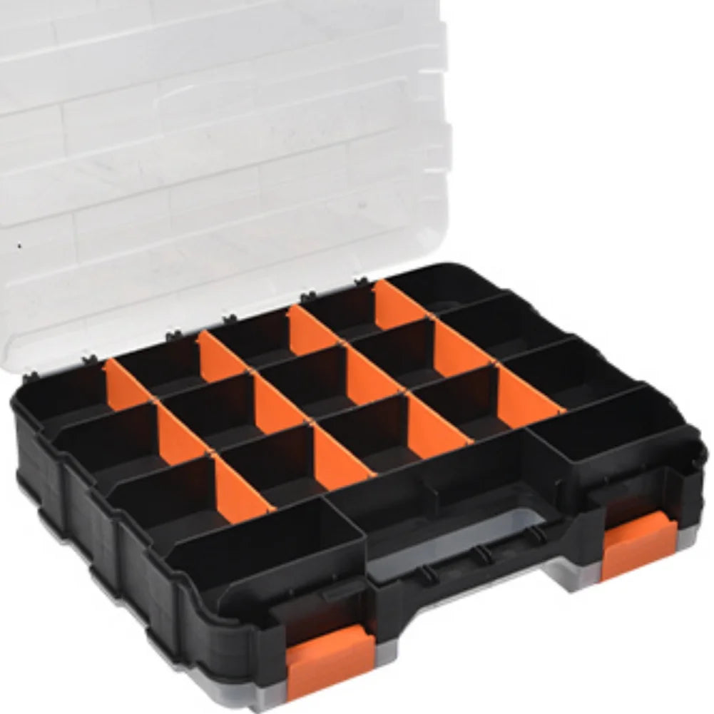 Double Side Tools Box Organizer Tool Storage Box Multifunctional Portable Tool Box Toolbox Container for Screws Nuts Small Parts