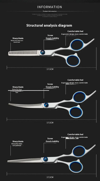 Stainless Steel Pet Safe Scissors Ambidextrous Ambidextrous Cat Dog Hair Grooming Shears with Round Head for Precision Trimming