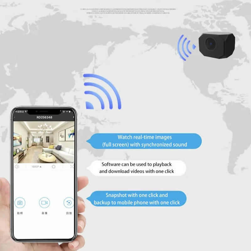 4K HD WiFi Mini Security Camera Wireless Smart Home Indoor Surveillance with APP Remote Monitoring Lightweight Portable Design