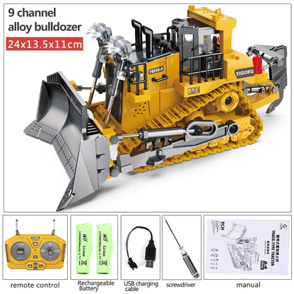 2.4G RC CARS RC Controlled Excavator Alloy Remote Control Vehicle Excavator Engineering Vehicle Dumper  Electric toys Gifts