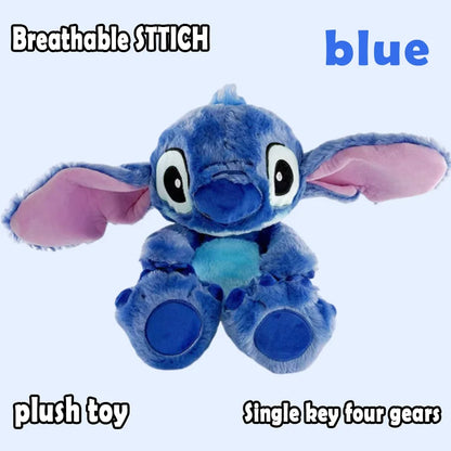 2026! & hot Lilo Stitch Plush Doll Breath Child Peluche Kawaii Soothes Toy Anime Baby Music Light Sleep Toys Pink Stitch Kid Gi
