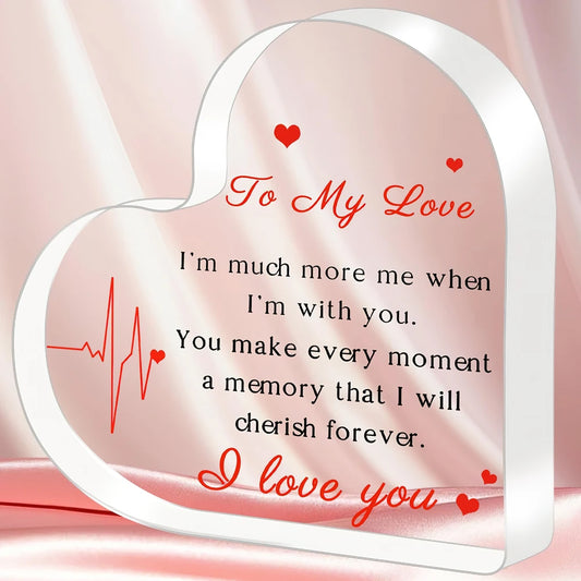 Gifts for Her/Him, Girlfriend Boyfriend Gifts - Engraved Acrylic Plaque , Anniversary Christmas Valentine's Day Birthday Gifts
