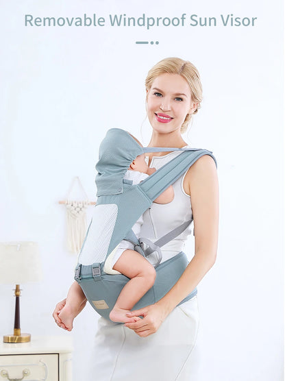 Insular  Ergonomics Baby Carrier Sling Portable Child Backpacks Thickening Shoulders 360 Ergonomic Hoodie Kangaroo 0-36 Months
