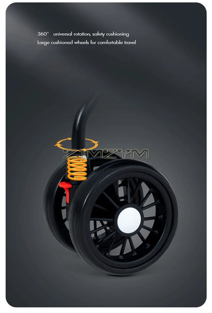 Pet Stroller for Cats/Dogs, Zipper Entry, Dog/Cat Puppy Stroller Easy One-Hand Fold, Jogging Tires, with Cup Holder
