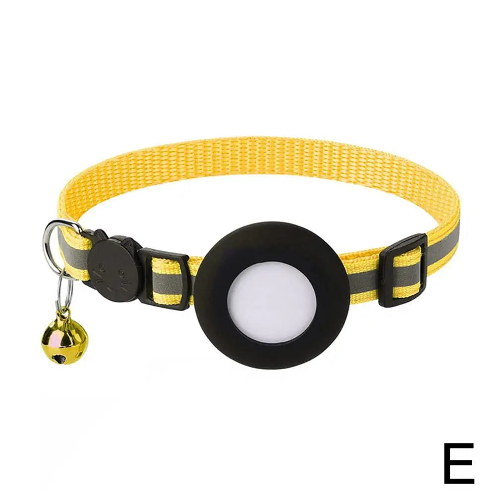 Pet Smart Bluetooth With Bell Cute Reflective Dog Tracking Collar Footprint Address Bird Cat Pendant Night Anti T1K3