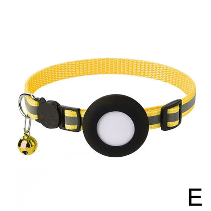 Pet Smart Bluetooth With Bell Cute Reflective Dog Tracking Collar Footprint Address Bird Cat Pendant Night Anti T1K3