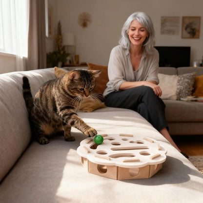 Cat Ball Puzzle Toy Pet Felt Play Game Cat Puzzle Box Game For Indoor Outdoor Home Garden Backyard Exercise Patio Balcony