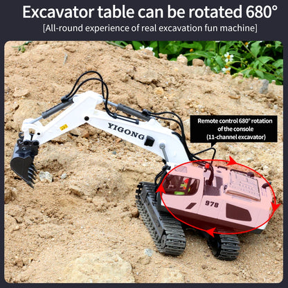 2.4G RC CARS RC Controlled Excavator Alloy Remote Control Vehicle Excavator Engineering Vehicle Dumper  Electric toys Gifts