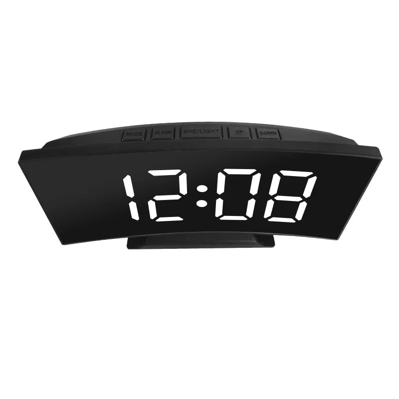Electronic Alarm Clock Noiseless Design Digital LED Large Display Mirror Electronic Clock Digital Alarm Clock LED Mirror Clocks