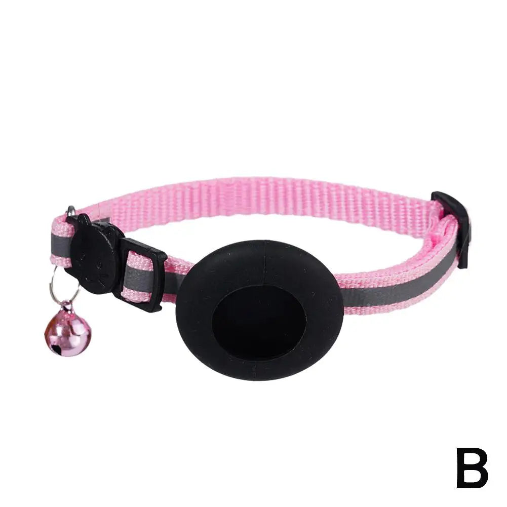 Pet Smart Bluetooth With Bell Cute Reflective Dog Tracking Collar Footprint Address Bird Cat Pendant Night Anti T1K3