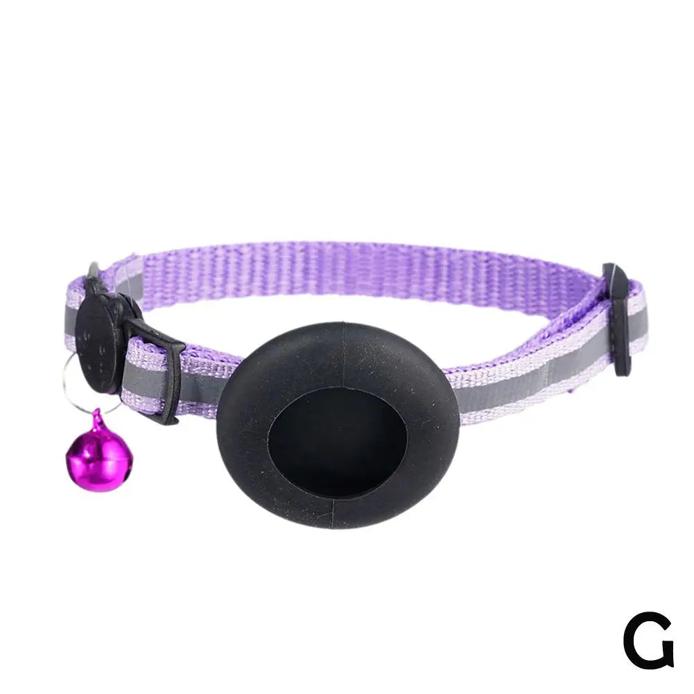 Pet Smart Bluetooth With Bell Cute Reflective Dog Tracking Collar Footprint Address Bird Cat Pendant Night Anti T1K3