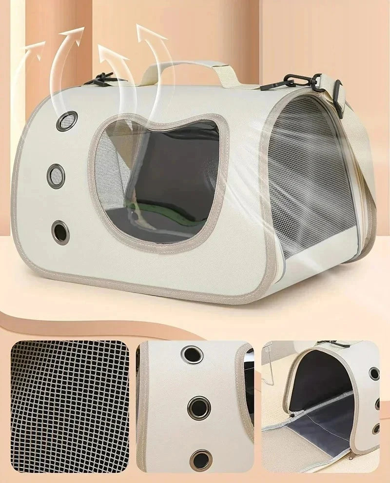 Lightweight Portable Foldable Breathable Pet Carrier Bag for Small Dogs Cats and Kittens Ideal for Outdoor Travel