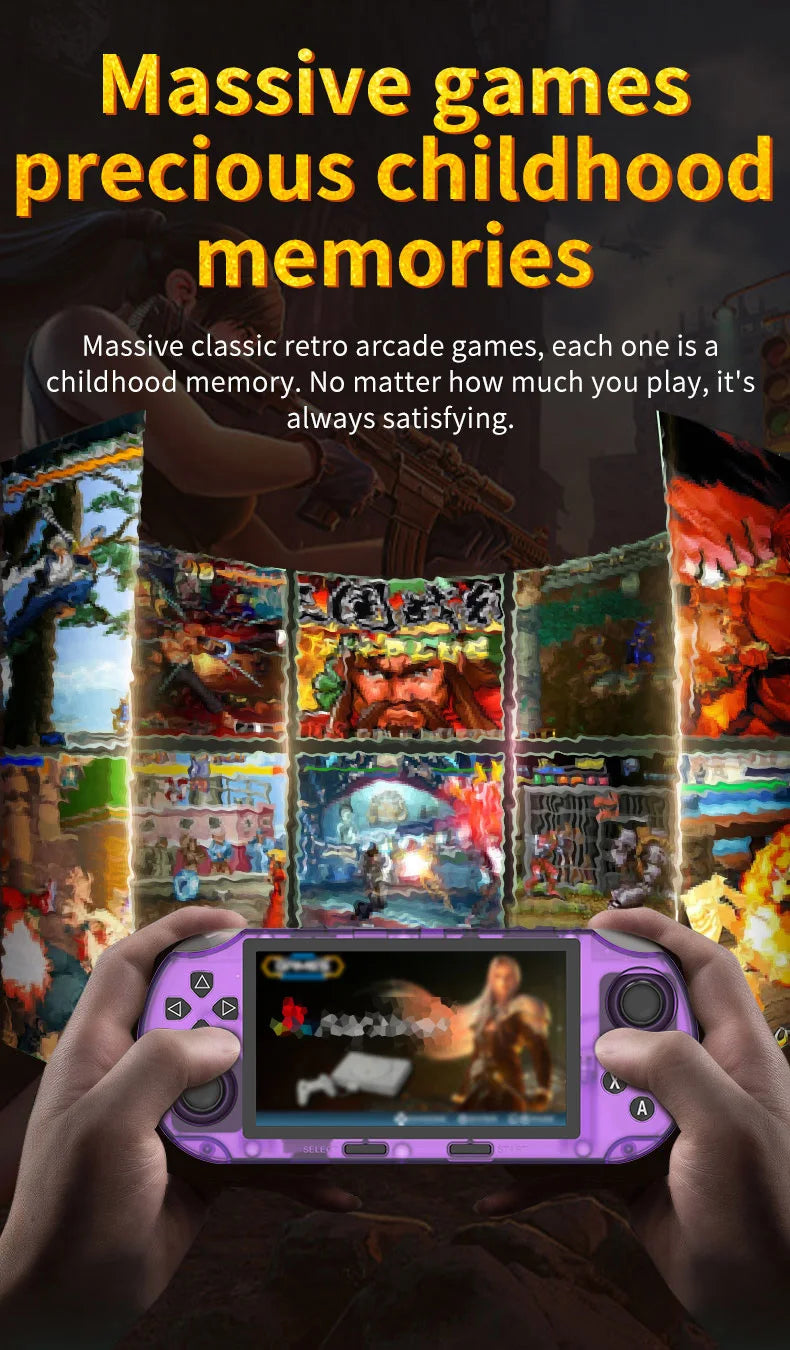 4.5-Inch IPS HD Screen Handheld Wireless Game Console SF3000HD With 1.2G Dual-Core Processor Large Battery Handheld Game Players