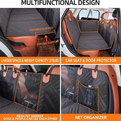Waterproof Dog Car Seat Cover For Back Seat With Side Flap Seat Protector Car Backseat Protec Mat