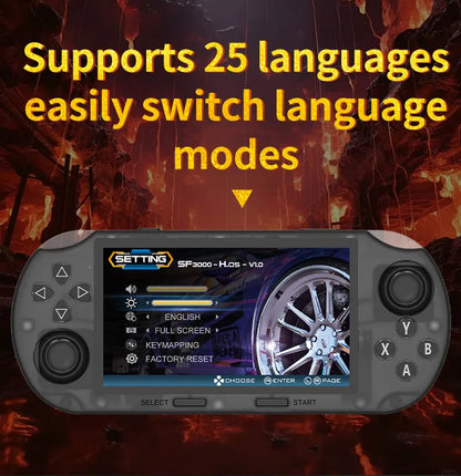 4.5-Inch IPS HD Screen Handheld Wireless Game Console SF3000HD With 1.2G Dual-Core Processor Large Battery Handheld Game Players