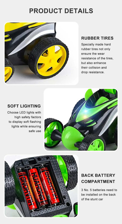 Remote Control Car Rc Stunt Car for Boy Girls 360 Degree Rotation Racing Car Rc Cars Flip and Roll Stunt Car Toy for Kids