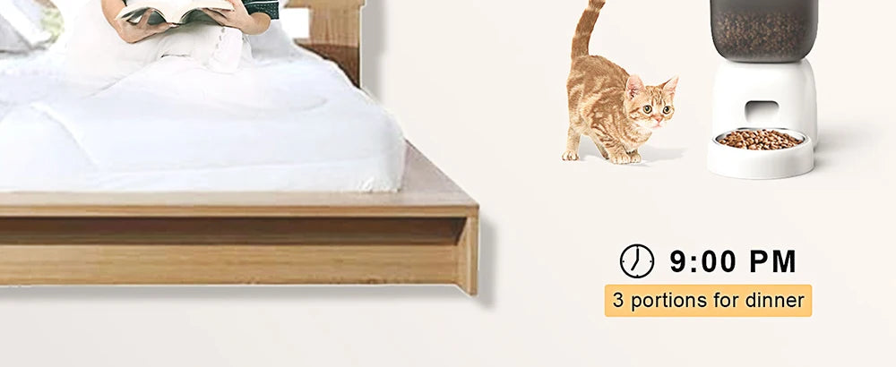 3L Automatic Pet Feeder Smart Food Dispenser Cat & Dog Timer Stainless Steel Bowl Automatic Dog & Cat Pet Feeding Pet Supplies