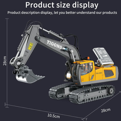 2.4G RC CARS RC Controlled Excavator Alloy Remote Control Vehicle Excavator Engineering Vehicle Dumper  Electric toys Gifts