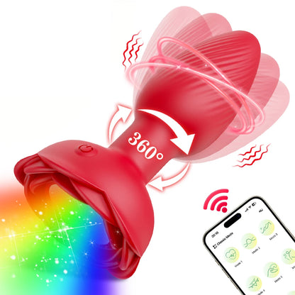 360° Rotation Vibrating LED Butt Plug for Men Wiggle Prostate Massager Gay APP Anal Vibrator Anal Plug Sex Toy for Couples