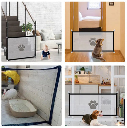 Pet Barrier Fences Portable Folding Breathable Mesh Cat and Dog Safety Fences Pet Supplies to Ensure Pet Safety