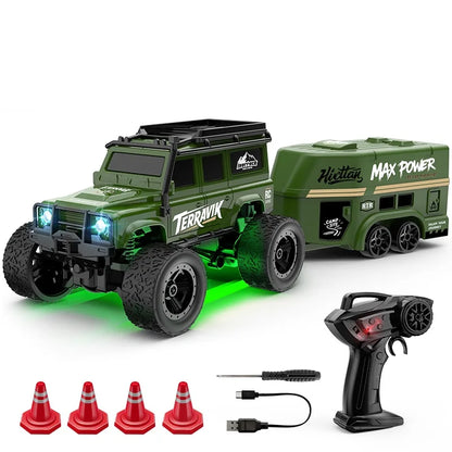 Hot Selling Mini 1:64 Remote Control Car Climbing With Trailer Off-road Vehicle Children's Toy Model Boy Birthday Gift