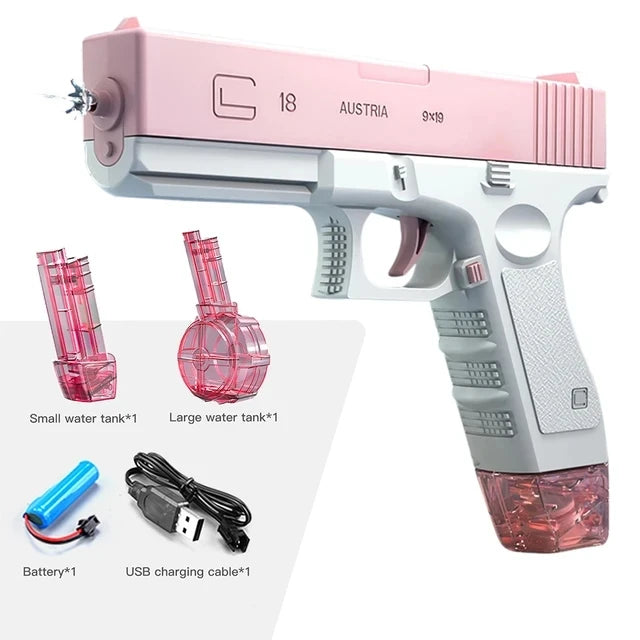 Pistola de agua M416, pistola eléctrica, juguete de tiro, totalmente automático, tiro de verano, playa, diversión al aire libre,