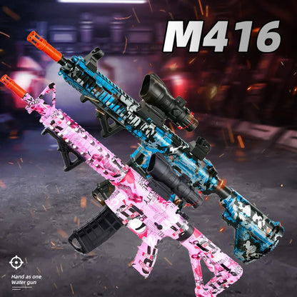 M416 Gun Toy Outdoor Electric Blaster Shooting Sport Gel Bullet Shoot Summer Water Ball Toys For Interactive Parent Child Game