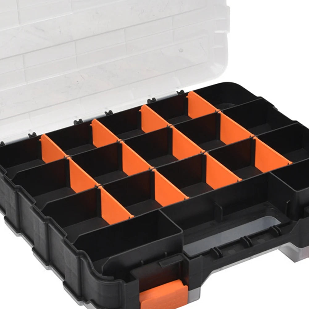 Double Side Tools Box Organizer Tool Storage Box Multifunctional Portable Tool Box Toolbox Container for Screws Nuts Small Parts