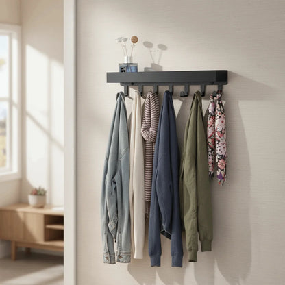 Multifunctional Wooden Key Holder Durable Household Key Rack Organizer with 6 Hooks Storage Rack for Keys Sunglasses