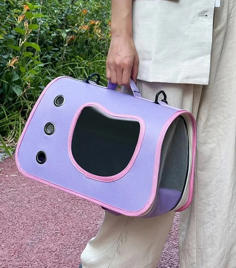 Lightweight Portable Foldable Breathable Pet Carrier Bag for Small Dogs Cats and Kittens Ideal for Outdoor Travel