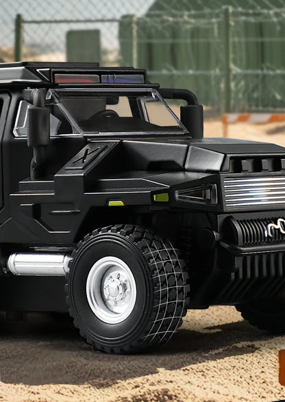 1:32 SWAT City Police Truck Model Diecast Play Off-road Vehicle Sound and Light Sport Car Toys for Children Collection Gifts
