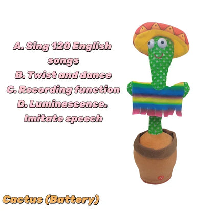 New Interactive Dancing Cactus Toys For Kids Baby Toddler Boys And Girls Fun Singing Mimic Recording Repeating Cactus Baby Gifts